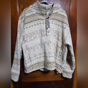 Cozy Patterned Fleece Pullover